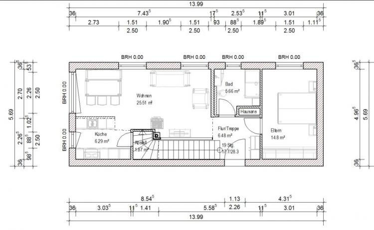 DIY-Grundriss-Eigenkomposition... 80qm Grundfläche, 5,7 Hausbreite, 4  Schlafzimmer!?? | Seite 5